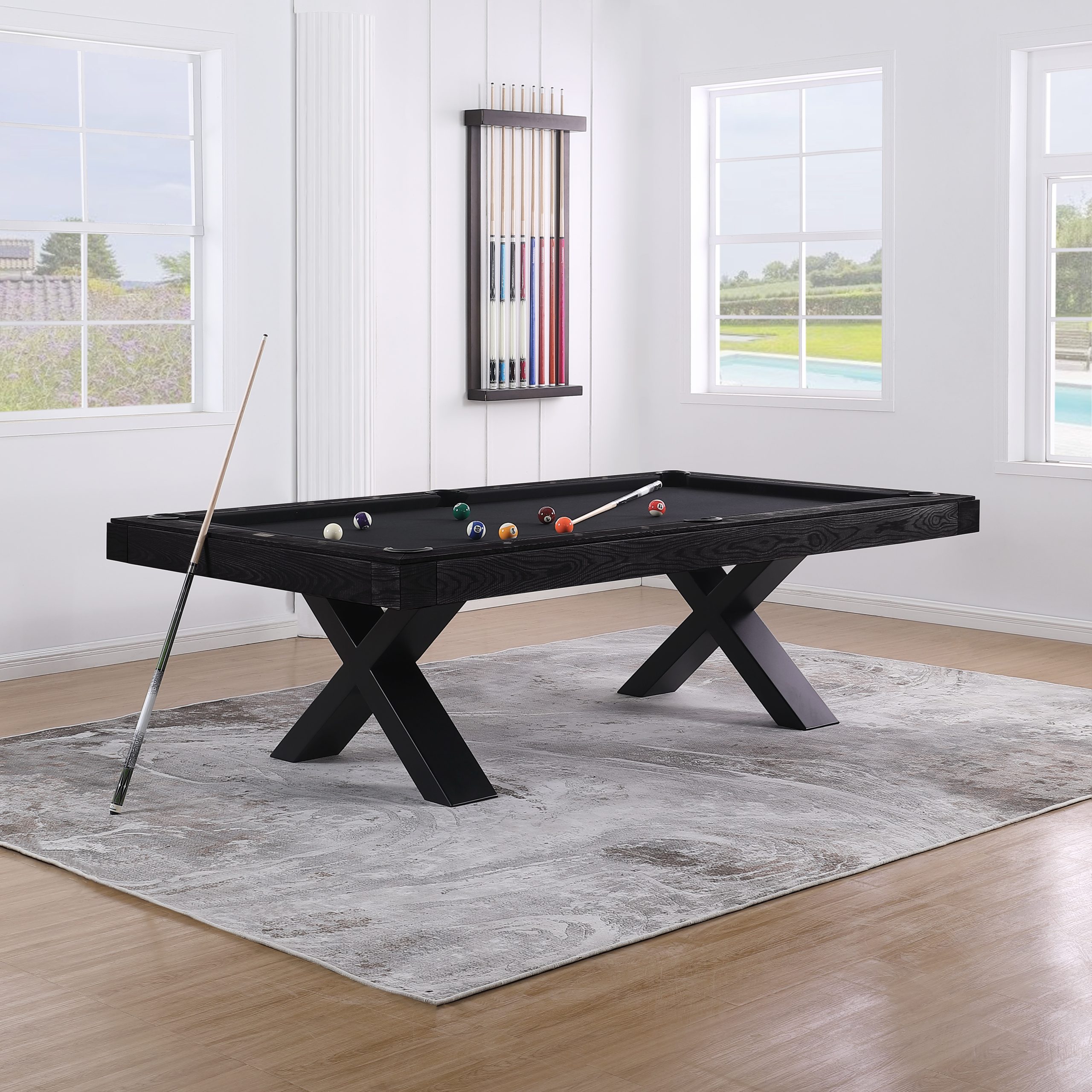 Pooltafel billard Nordic Cross black oak