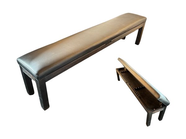 Bench banc rangement bank opberg chêne noir zwart eik